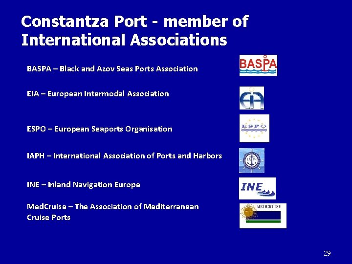Constantza Port - member of International Associations BASPA – Black and Azov Seas Ports