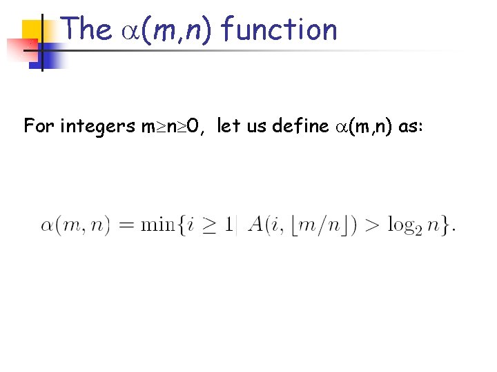 The (m, n) function For integers m n 0, let us define (m, n)