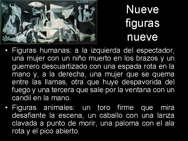 Nueve figuras nueve • Figuras humanas: a la izquierda del espectador, una mujer con