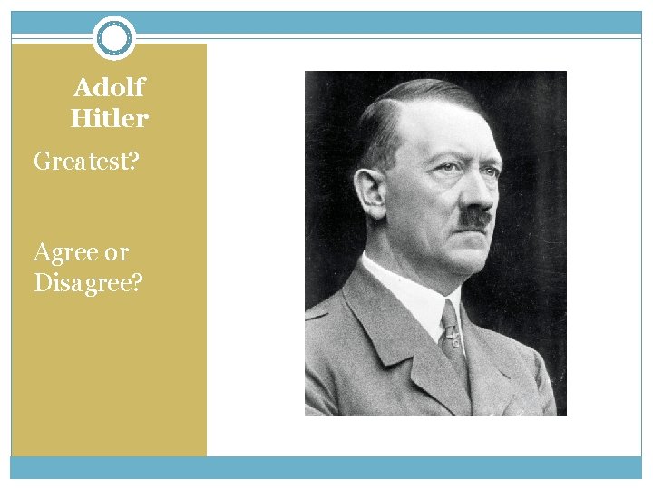 Adolf Hitler Greatest? Agree or Disagree? 