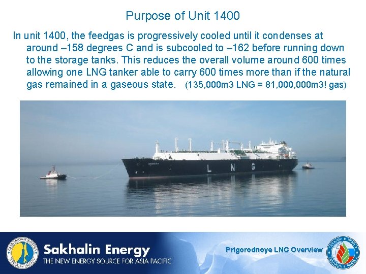 Purpose of Unit 1400 In unit 1400, the feedgas is progressively cooled until it