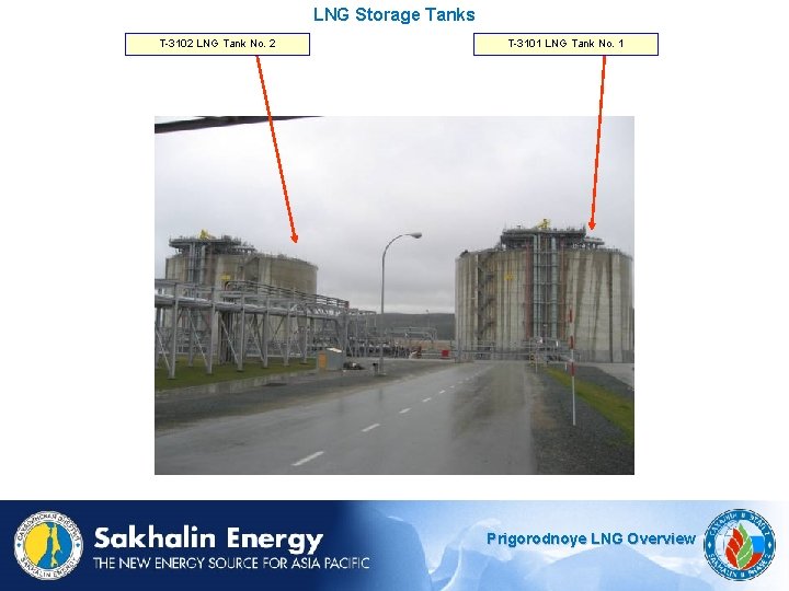 LNG Storage Tanks T-3102 LNG Tank No. 2 T-3101 LNG Tank No. 1 Prigorodnoye