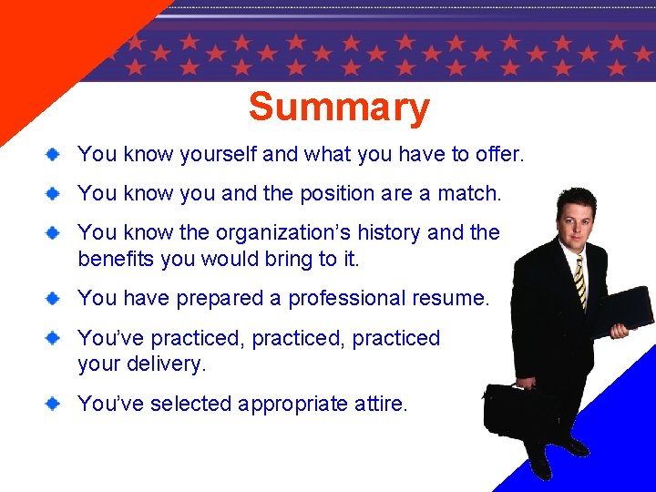 Summary You know yourself and what you have to offer. You know you and