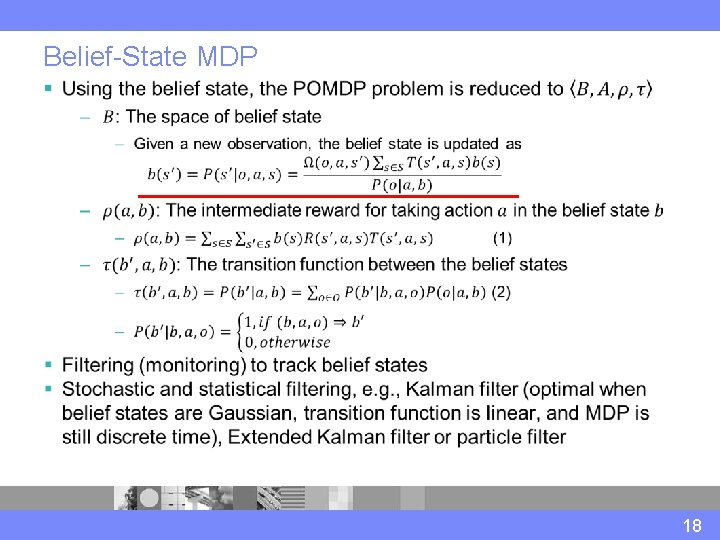 Belief-State MDP § 18 