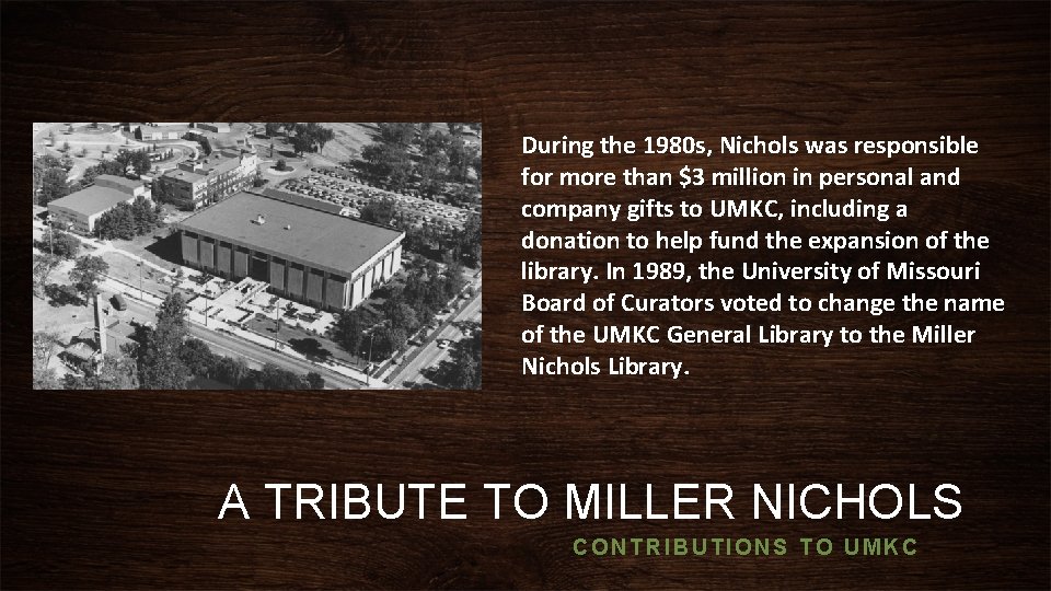 During the 1980 s, Nichols was responsible for more than $3 million in personal