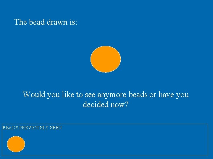 The bead drawn is: Would you like to see anymore beads or have you