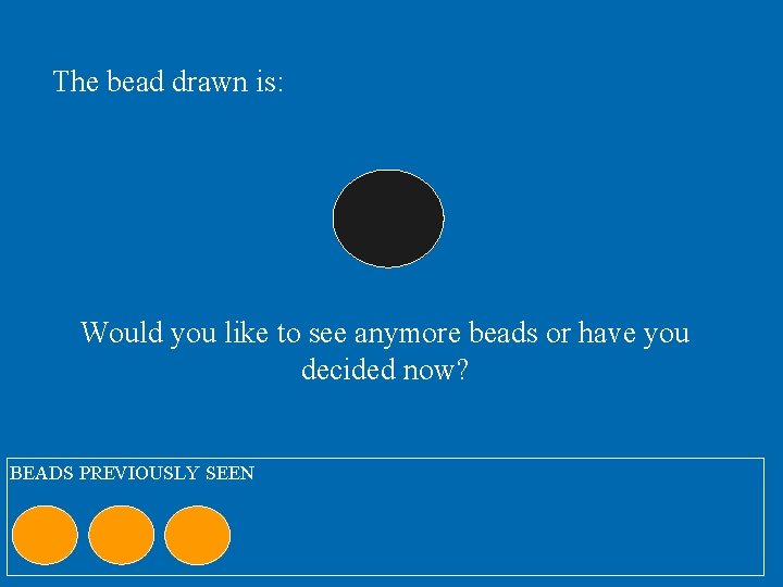 The bead drawn is: Would you like to see anymore beads or have you