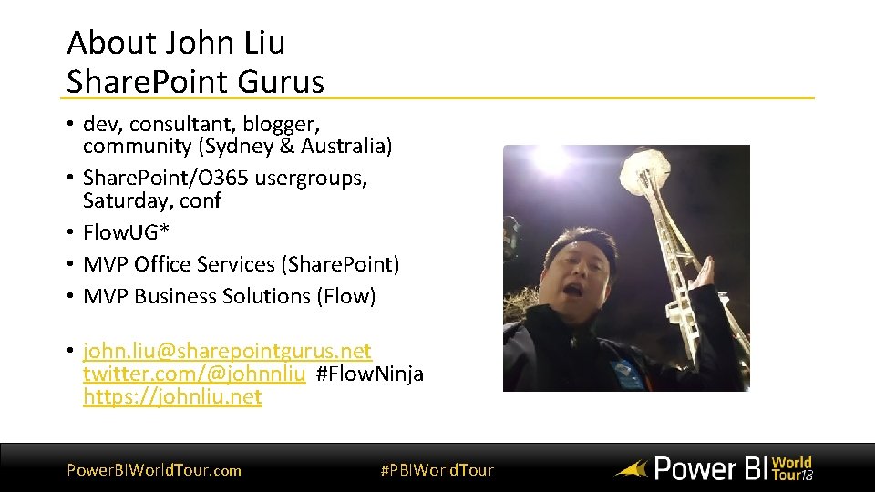 About John Liu Share. Point Gurus • dev, consultant, blogger, community (Sydney & Australia)