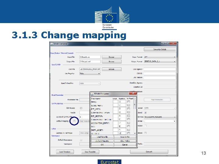3. 1. 3 Change mapping 13 Eurostat 