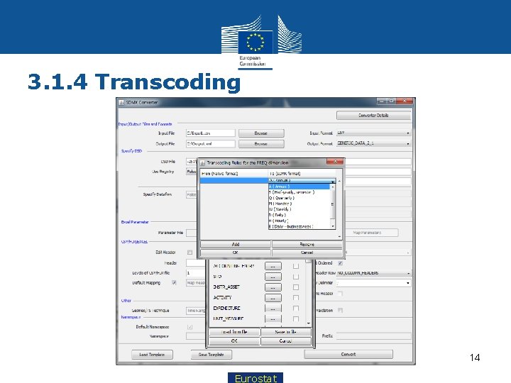 3. 1. 4 Transcoding 14 Eurostat 