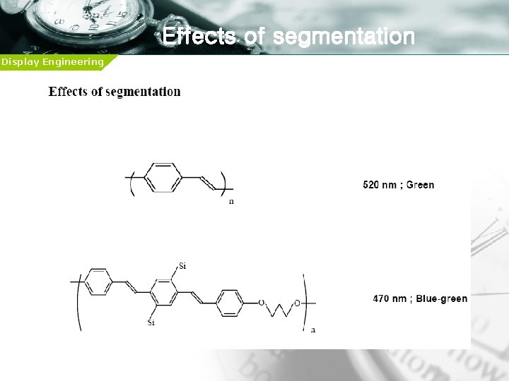 Effects of segmentation Display Engineering 