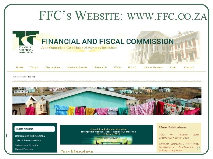 FFC’S WEBSITE: WWW. FFC. CO. ZA FFC MTBPSto Introduction Training the Financial for SCo.