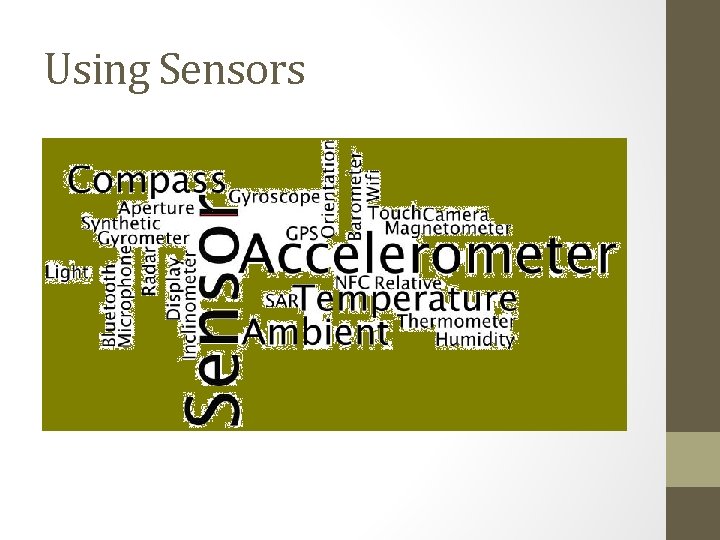 Using Sensors 