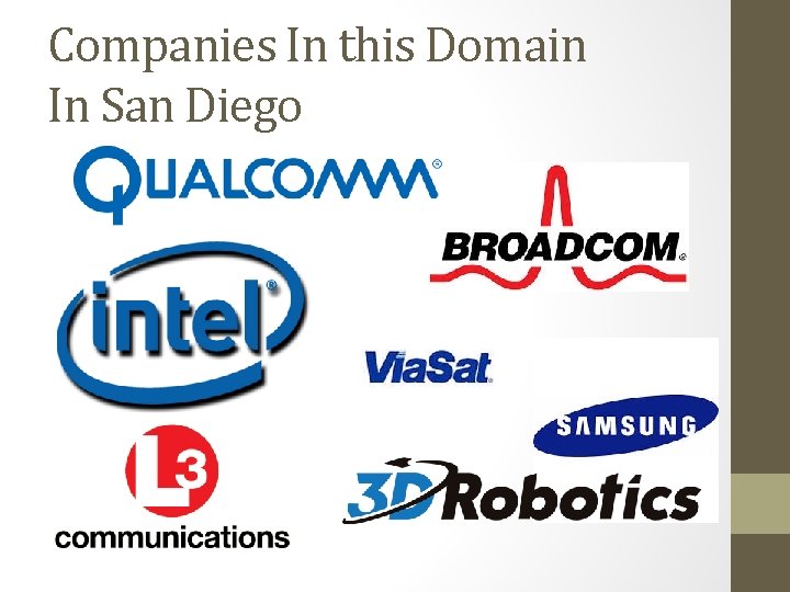 Companies In this Domain In San Diego 