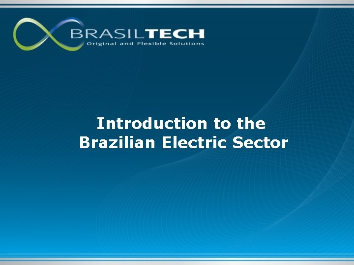 Introduction to the Brazilian Electric Sector 