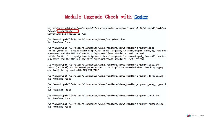 Module Upgrade Check with Coder 