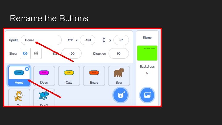 Rename the Buttons 