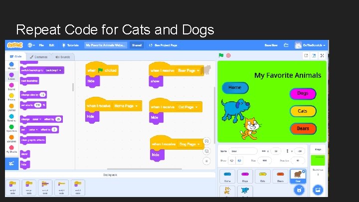 Repeat Code for Cats and Dogs 