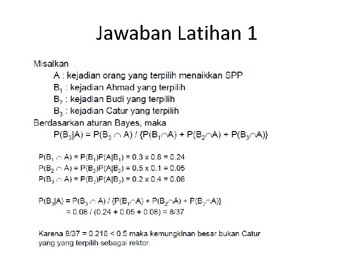 Jawaban Latihan 1 