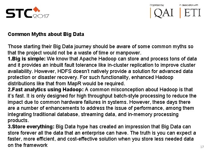 Common Myths about Big Data Those starting their Big Data journey should be aware