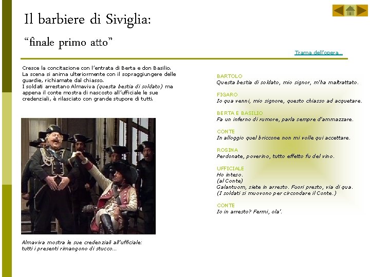 Il barbiere di Siviglia: “finale primo atto” Cresce la concitazione con l’entrata di Berta