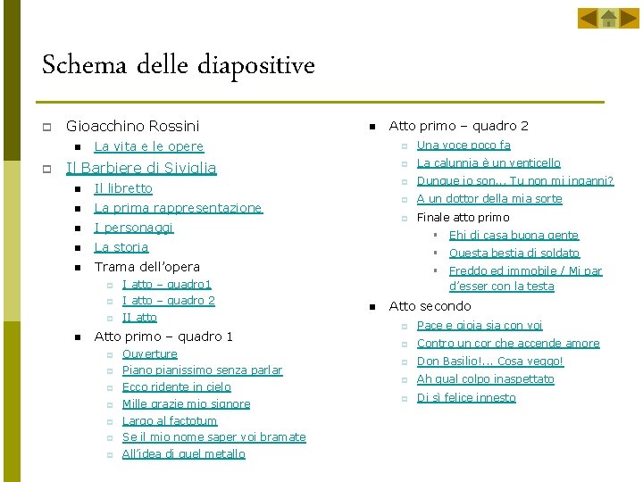 Schema delle diapositive p Gioacchino Rossini n p n La vita e le opere