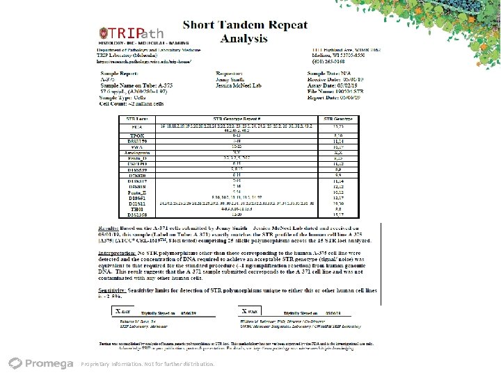 Proprietary Information. Not for further distribution. 