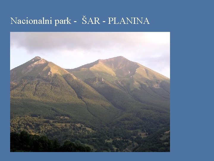 Nacionalni park - ŠAR - PLANINA 