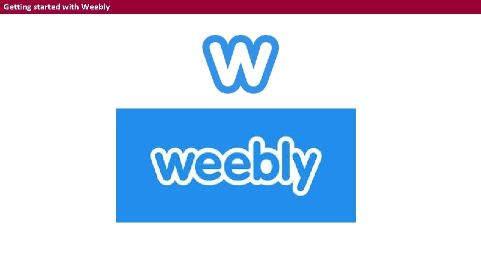 Getting started with Weebly 