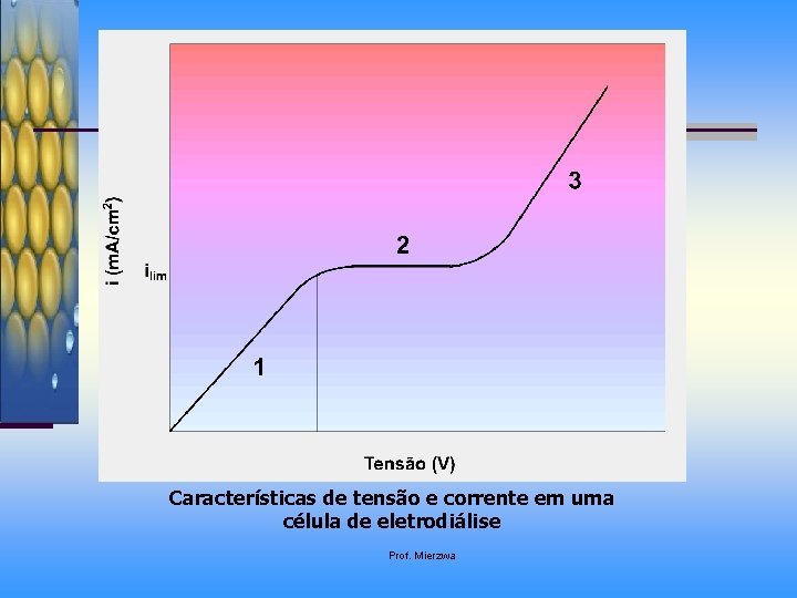 Características de tensão e corrente em uma célula de eletrodiálise Prof. Mierzwa 