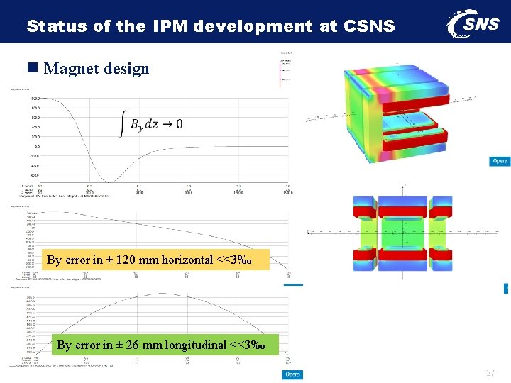 Status of the IPM development at CSNS n Magnet design By error in ±