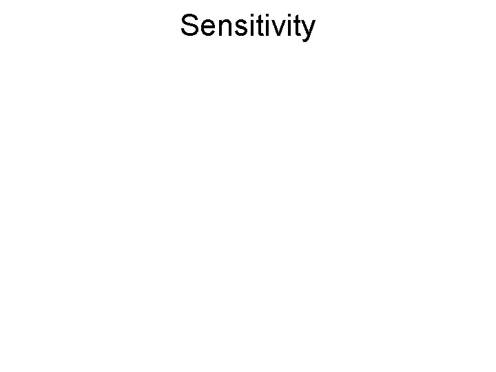 Sensitivity 