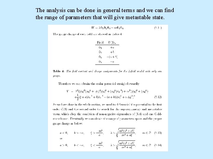 The analysis can be done in general terms and we can find the range