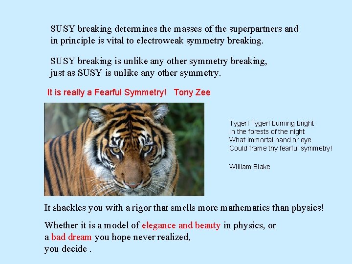 SUSY breaking determines the masses of the superpartners and in principle is vital to