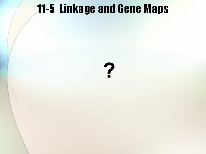 11 -5 Linkage and Gene Maps ? 