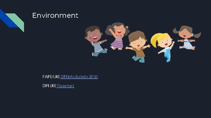 Environment FAPE/LRE DPI Info Bulletin 2010 DPI LRE Flowchart 