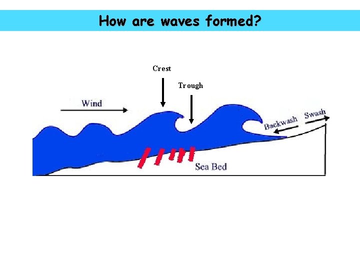 How are waves formed? Crest Trough 