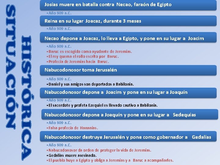 Josías muere en batalla contra Necao, faraón de Egipto • Año 609 a. C.