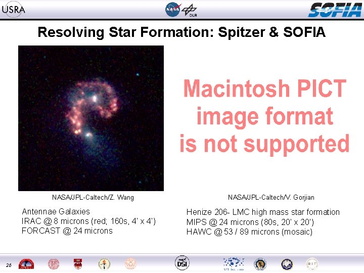 Resolving Star Formation: Spitzer & SOFIA NASA/JPL-Caltech/Z. Wang Antennae Galaxies IRAC @ 8 microns