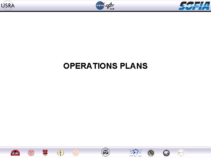 OPERATIONS PLANS 