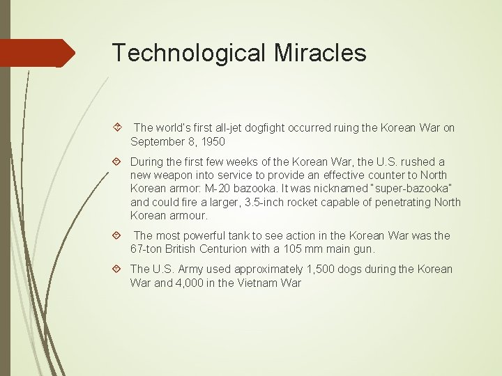 Technological Miracles The world’s first all-jet dogfight occurred ruing the Korean War on September