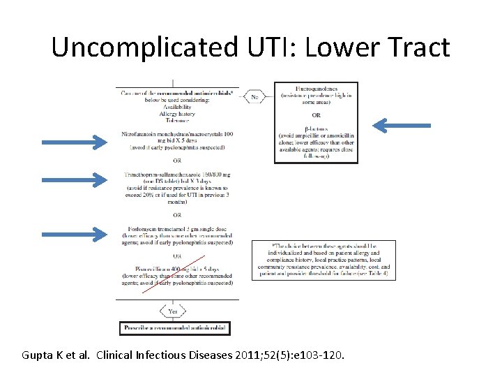 Uncomplicated UTI: Lower Tract Gupta K et al. Clinical Infectious Diseases 2011; 52(5): e
