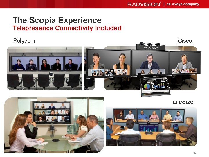 The Scopia Experience Telepresence Connectivity Included Polycom Tandberg © 2012 Radvision Cisco Life. Size