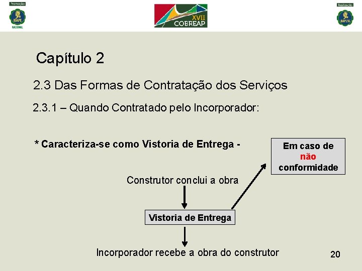 Capítulo 2 2. 3 Das Formas de Contratação dos Serviços 2. 3. 1 –
