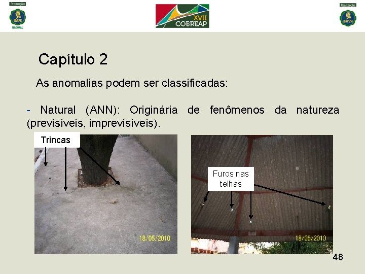 Capítulo 2 As anomalias podem ser classificadas: - Natural (ANN): Originária de fenômenos da