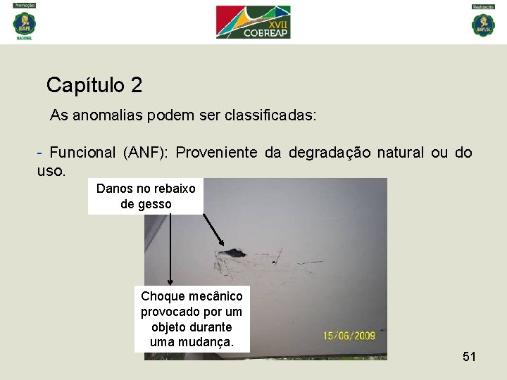 Capítulo 2 As anomalias podem ser classificadas: - Funcional (ANF): Proveniente da degradação natural