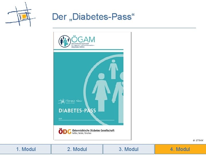 Der „Diabetes-Pass“ © STGKK 1. Modul 2. Modul 3. Modul 43 