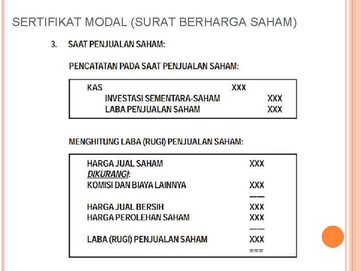 SERTIFIKAT MODAL (SURAT BERHARGA SAHAM) 