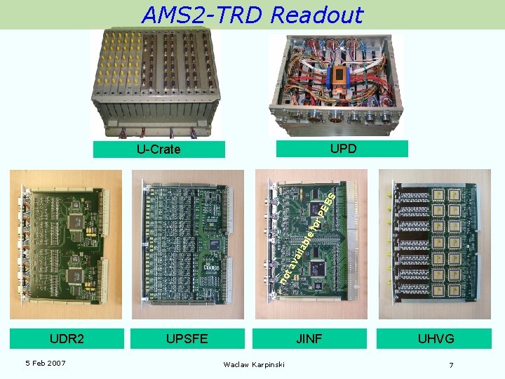 AMS 2 -TRD Readout UPD no t a v ail ab le fo r