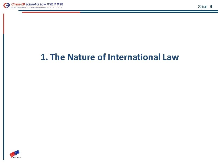 Slide 3 1. The Nature of International Law 